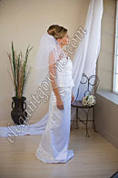 Custom Wedding Veil -- 20" x 25" 2 Tier Elbow Length Veil