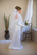 Custom Wedding Veil -- 30" x 36" 2 Tier Fingertip Length Veil