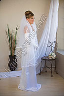 Custom Wedding Veil -- 30" x 45" 2 Tier Knee Length Veil