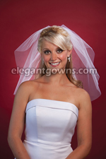 1 Tier Shoulder Length Cut Edge Wedding Veil 72" Wide 7-201-CT