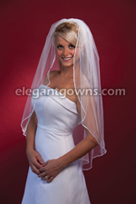 Clearance White Fingertip Wedding Veil 2011-17_C