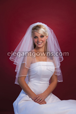 2Tier Waist Length Rattail Edge Circular Veil 72" Wide C7-302-RT