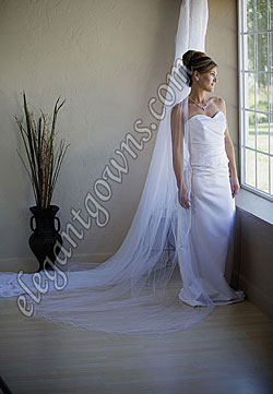 Custom Wedding Veil -- 90" 1 Tier Chapel Length Veil