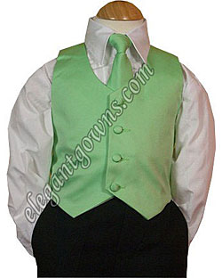 Lime Green Vest & Tie Ring Bearer Suit