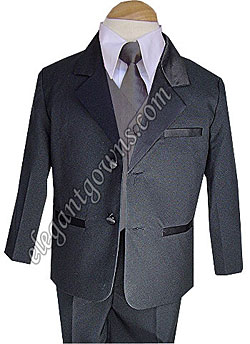 Pewter Vest & Tie Ring Bearer Suit