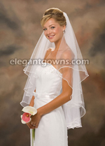 Clearance - Ivory Fingertip Length Wedding Veil 2011-7_C