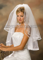 Clearance White Waist Length Wedding Veil 2011-14_C